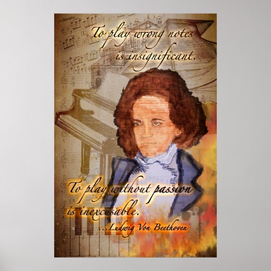 Feeling Beethoven (een digitaal origineel schilder Poster (Voorkant)