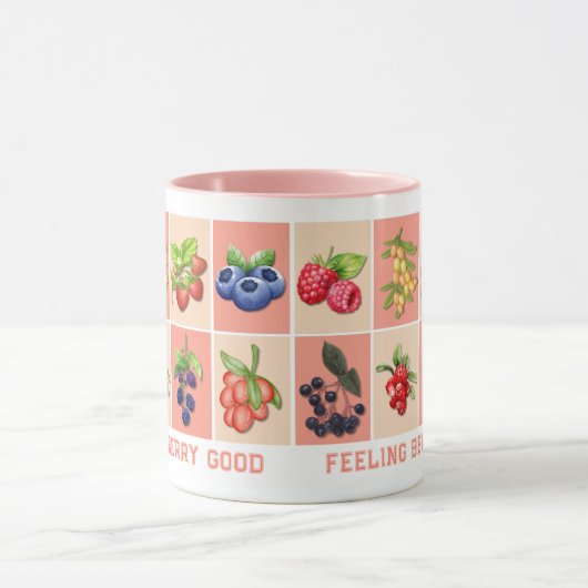 FEELING BERRY GOOD Aangepaste naam Aardbei Mok (Midden)