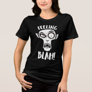 Feeling Blah Nosferatu Vampire in het wit Tri-Blend Shirt
