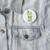 Feeling Bobb-ly Funny Boba Tea Pun Ronde Button 5,7 Cm (In situ)