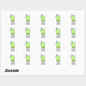 Feeling Bobb-ly Funny Boba Tea Pun Ronde Sticker (Vel)