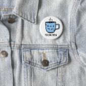 Feeling Brew Funny Sad Coffee Pun Ronde Button 5,7 Cm (In situ)