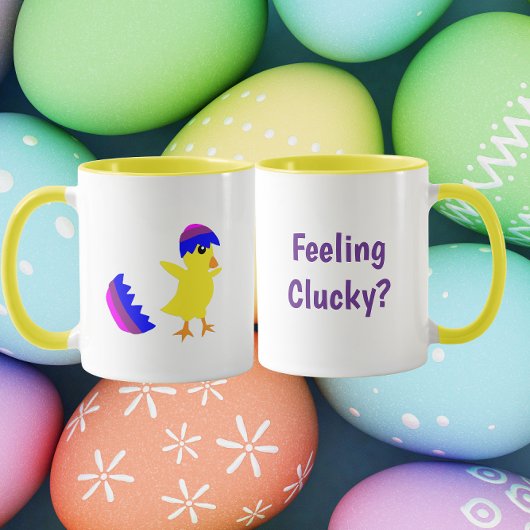 Feeling Clucky Funny Chick Design Mok