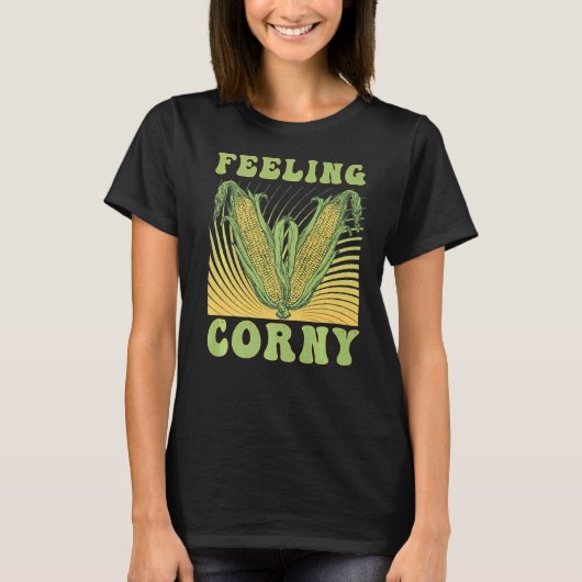 Feeling Corny Corn Pun T-shirt (Voorkant)
