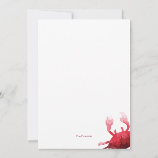 Feeling Crabby-uitnodiging Kaart (Achterkant)