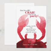 Feeling Crabby-uitnodiging Kaart (Voorkant / Achterkant)