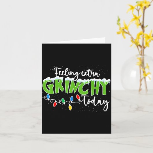 Feeling Extra Today Funny Christmas 2025  Kaart (Gele Bloem)