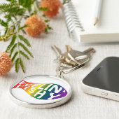 Feeling Fishregenboogvisserij Logo Sleutelhanger (Zijkant)