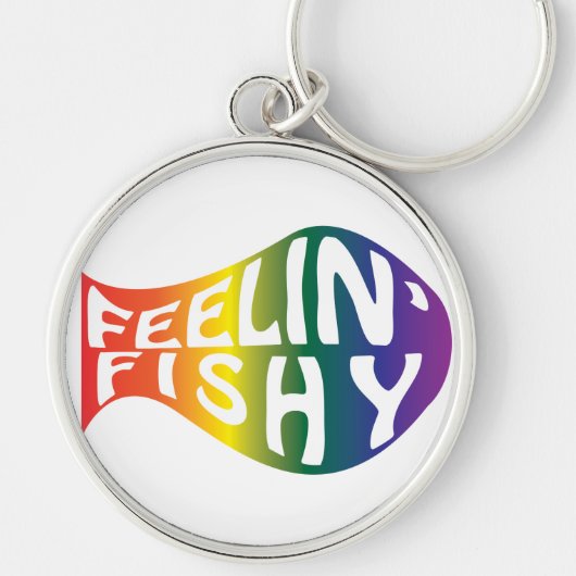 Feeling Fishregenboogvisserij Logo Sleutelhanger (Voorkant)