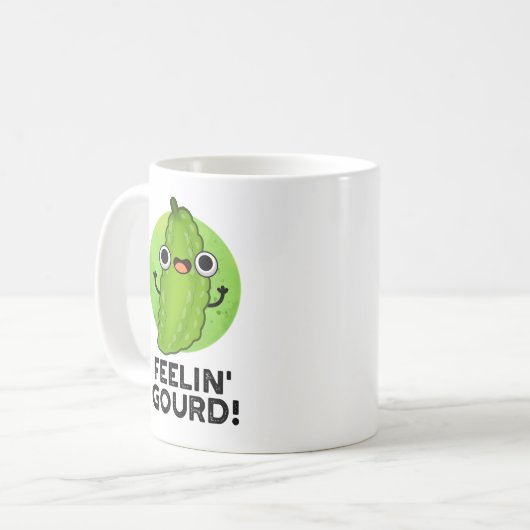 Feeling Gourd Funny Feeling Good Veggie Pun Koffiemok (Voorkant links)