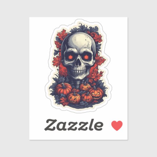 Feeling Gourd-geous This Halloween Sticker – skull (Vel)
