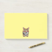 Feeling Groovy Corgi Post-it® Notes (Op bureau)