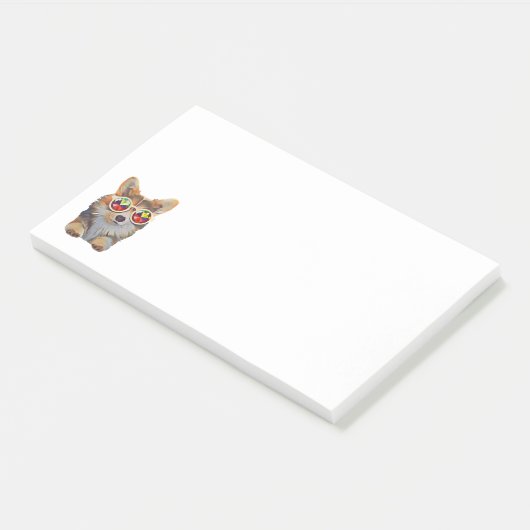 Feeling Groovy Corgi Post-it® Notes (Schuin)