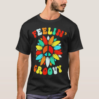 Feeling Groovy Flower 60s 70s Hippie Grappig T-shirt