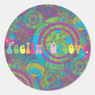 Feeling Groovy Ronde Sticker