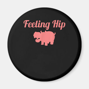 Feeling Hip Hippopotamus Funny Hippo Kind Gifts Magneet