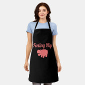 Feeling Hip Hippopotamus Funny Hippo Kind Gifts Schort (Gedragen)