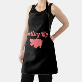 Feeling Hip Hippopotamus Funny Hippo Kind Gifts Schort (Insitu)