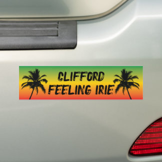 Feeling IRIE Tropical Palm Trees Bumpersticker