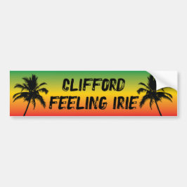 Feeling IRIE Tropical Palm Trees Bumpersticker