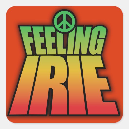 Feeling Irie Vierkante Sticker (Voorkant)