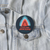 Feeling Jawsome Shark Funny Summer Puns Button (In situ)