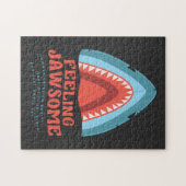 Feeling Jawsome Shark Funny Summer Puns Jigzaag Pu Legpuzzel (Horizontaal)