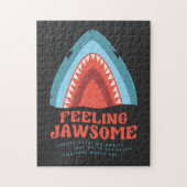 Feeling Jawsome Shark Funny Summer Puns Jigzaag Pu Legpuzzel (Verticaal)