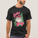 Feeling Jolly Cowboy Santa Retro Christmas Pink Co T-shirt<br><div class="desc">Feeling Jolly Cowboy Santa Retro Christmas Pink Hoesje Sweatshirt</div>
