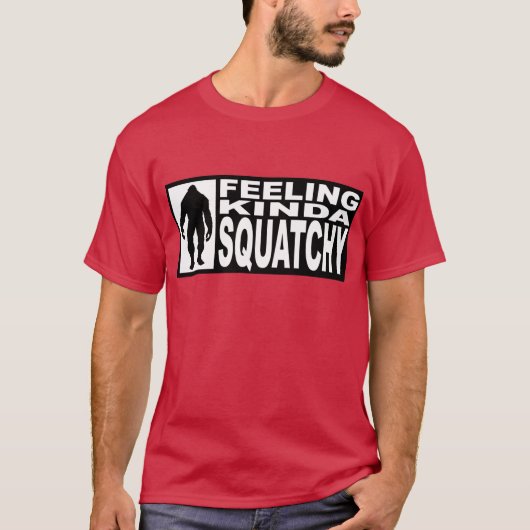 FEELING KINDA SQUATCHY- Bigfoot Hipster vinden T-shirt (Voorkant)