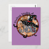 Feeling Kinda Witchy - Halloween Witch Pet Briefkaart (Voorkant / Achterkant)