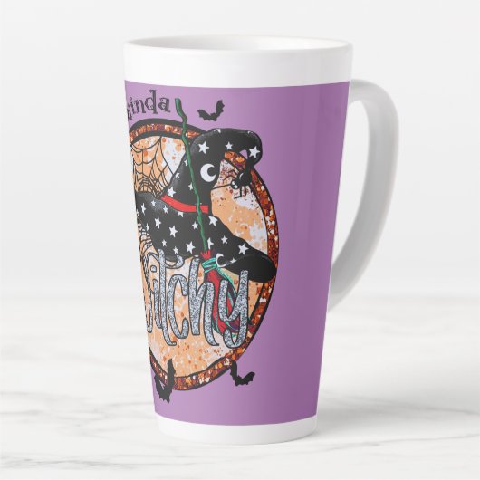 Feeling Kinda Witchy - Halloween Witch Pet Latte Mok (Rechterhoek)