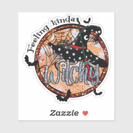 Feeling Kinda Witchy - Halloween Witch Pet Sticker (Vel)