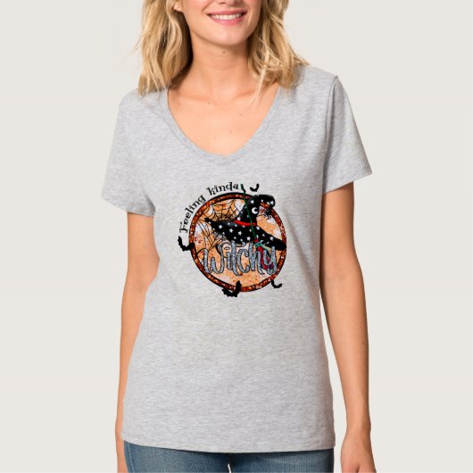 Feeling Kinda Witchy - Halloween Witch Pet T-shirt (Voorkant)