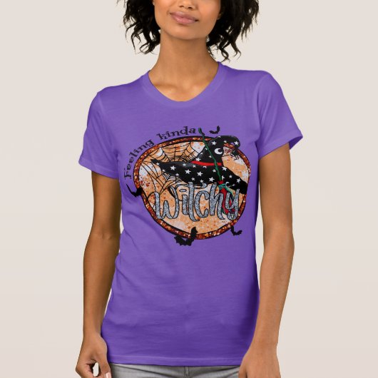 Feeling Kinda Witchy - Halloween Witch Pet T-shirt (Voorkant)