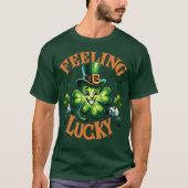 Feeling Lucky 4-blad Klaver T-shirt (Voorkant)