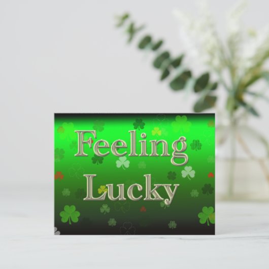 Feeling Lucky Briefkaart (Staand voorkant)