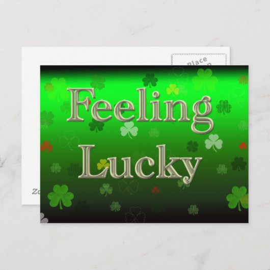 Feeling Lucky Briefkaart (Voorkant / Achterkant)