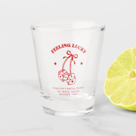 Feeling Lucky Cherry Dice Bachelorette Shotglas Shot Glas