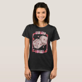 Feeling Lucky Happy Valentines Day be Mine Vday Vi T-shirt (Voorkant volledig)