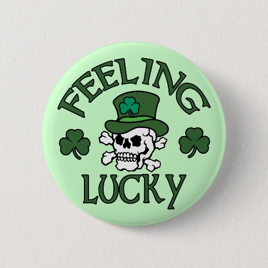 Feeling Lucky Ronde Button 5,7 Cm (Voorkant)