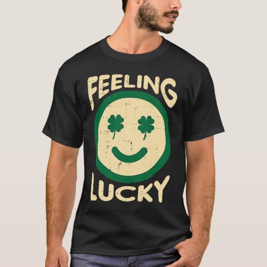 Feeling Lucky Shamrock Saint St Patricks Day Men W T-shirt (Voorkant)
