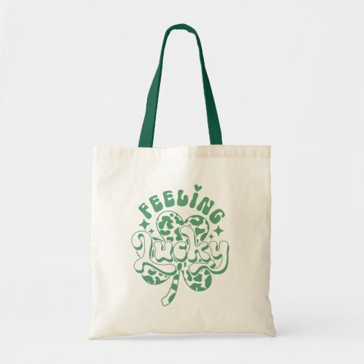 Feeling Lucky Shamrock | St. Patrick's Day Tote Bag (Voorkant)
