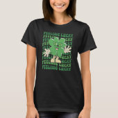 Feeling Lucky Smile Face Shamrock St Patrick's day T-shirt (Voorkant)
