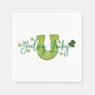 Feeling Lucky St. Patrick's Day Hoefijzer  Servet