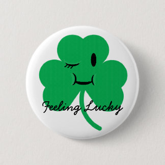 Feeling Lucky-St Patrick's day Ronde Button 5,7 Cm