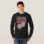 Feeling Lucky Valentines Day Cute Hearts Girls Boy T-shirt (Voorkant volledig)