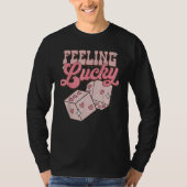 Feeling Lucky Valentines Day Cute Hearts Girls Boy T-shirt (Voorkant)