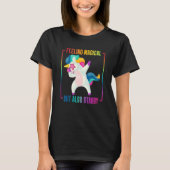 Feeling Magical But Also Stabby Dabbing Unicorn T-shirt (Voorkant)