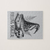 Feeling Magical Witches Spell Book and Skull Legpuzzel (Horizontaal)